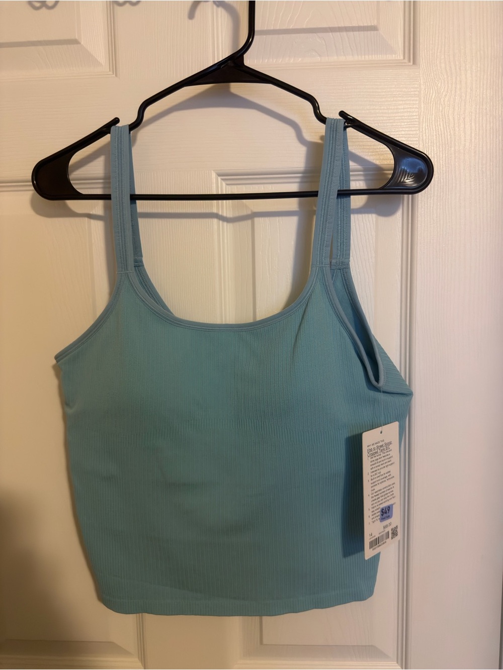 Lululemon Ebb to Street Scoop Cropped Tank B/C Size 14 NWT